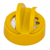 48/485 Yellow 3 Hole Dual Door Spice Cap with Heat Induction Liner for PET Jars